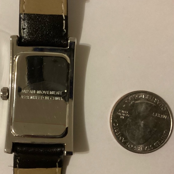 Vintage Artistry Watch NWT Silver Rectangular Watch w. Black Band needs battery - Picture 4 of 12